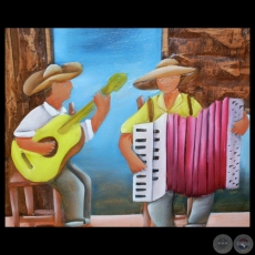 MÚSICOS Y ESTAMPAS CAMPESINAS - Xilopinturas de ANDRÉS CAÑETE